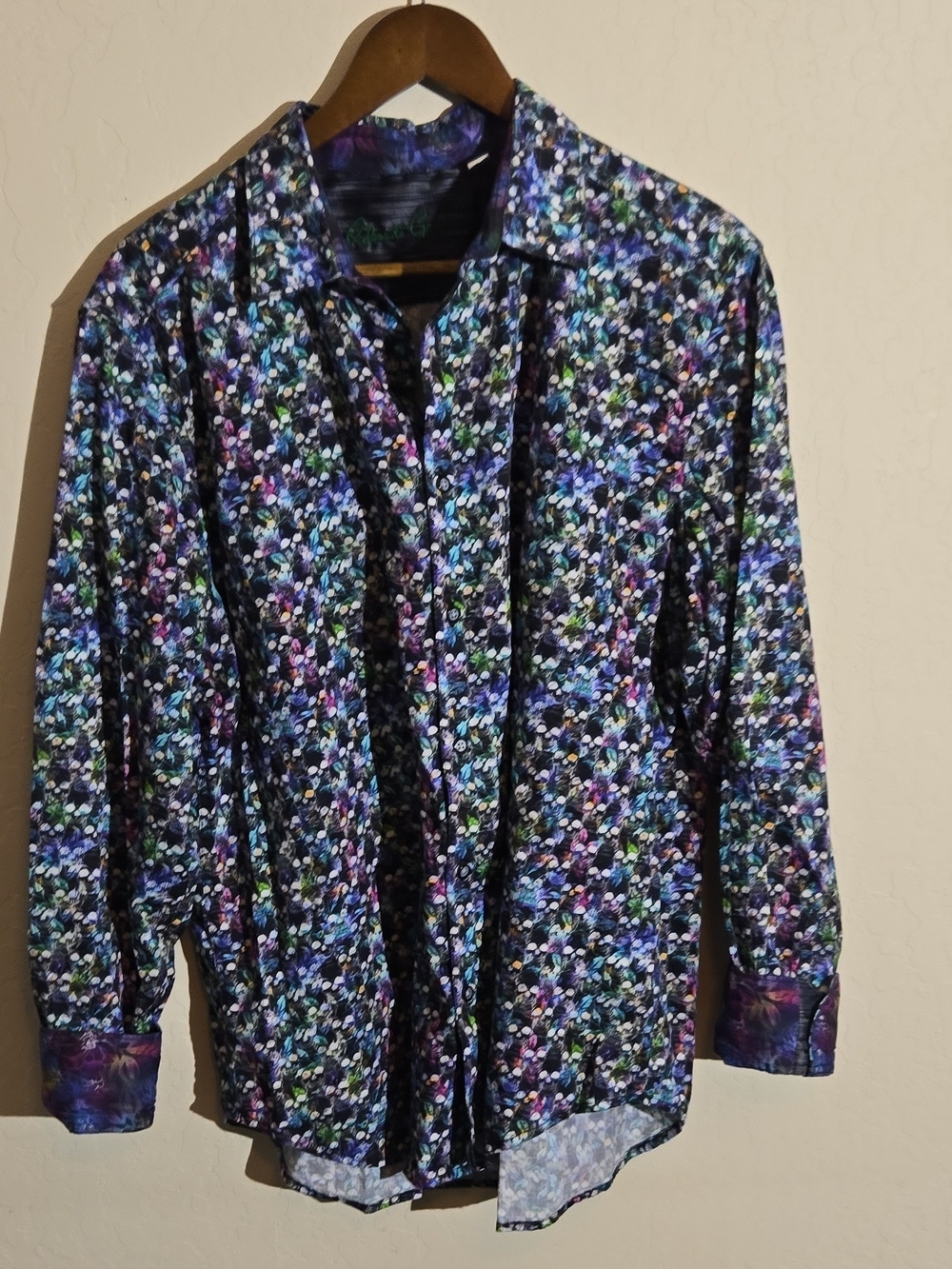 Men's Floral Long-Sleeve Shirt Jacket in Multicolor